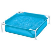 Summer Waves Small Frame Paddling Pool: 4ft x 4ft x 12in