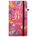 Pink Floral 2021 Slim Week to View Pocket Diary image number 1