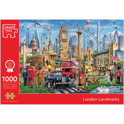 London Landmarks 1000 Piece Jigsaw Puzzle image number 1