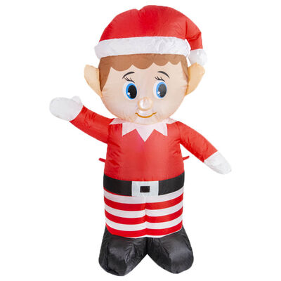 120cm LED Christmas Elf Inflatable Decoration From 22.50 GBP | The Works