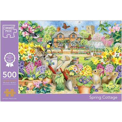 Spring Cottage 500 Piece Jigsaw Puzzle image number 1