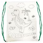 Colour Your Own Dinosaur Drawstring Bag image number 2