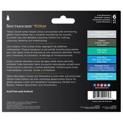 Spectrum Noir Glitter Markers: Cool Elements image number 4