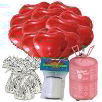 Valentine's Day Red Hearts Helium Balloon Bundle