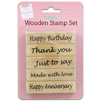 Wooden Stamp Set: Pack of 5