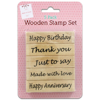 Wooden Stamp Set: Pack of 5 image number 1