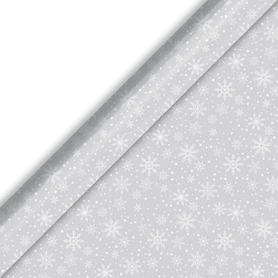 Christmas Gift Wrap 3m: Silver Snowflake image number 1