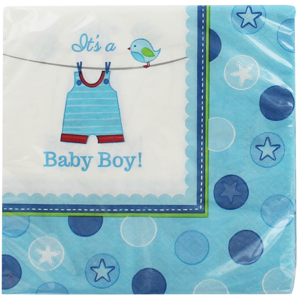 baby boy shower napkins
