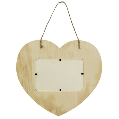 Hanging Wooden Heart Photo Frame image number 2