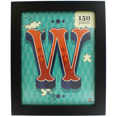 Letter W 150 Piece Jigsaw Puzzle with Frame image number 1