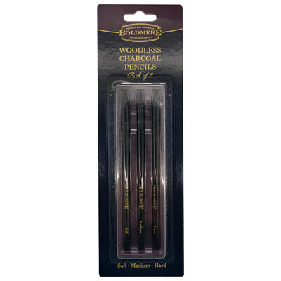Boldmere Woodless Charcoal Pencils: Pack of 3 image number 1