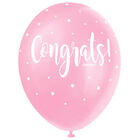 Congrats Printed Latex Balloons: Pack of 5 image number 2
