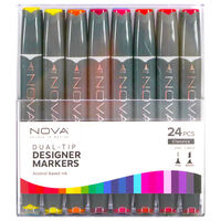Nova Dual-Tip Designer Markers Classics: Pack of 24