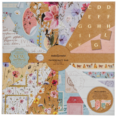 Wildflower Design Papercraft Pad: 12 x 12 Inches image number 1