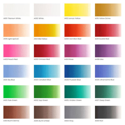 Arteza 12ml Gouache Paint Tubs: Pack of 24 image number 2