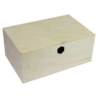 Rectangle Natural Wooden Box - 30 x 20 x 13cm