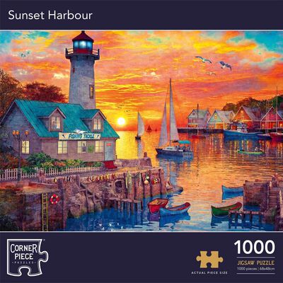 Sunset Harbour 1000 Piece Jigsaw Puzzle image number 1