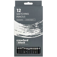 Crawford & Black Sketching Pencils: Pack of 12