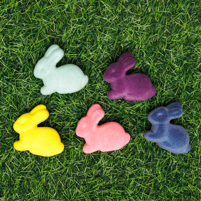 Neon Faux Fur Easter Bunny Decorations: Pack of 5 image number 2