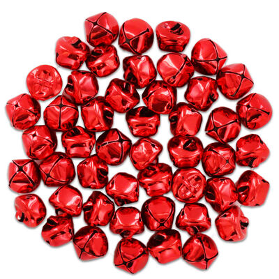 Red Metal Jingle Bells: Pack of 48 image number 1