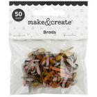 Multicoloured Mini Brads: Pack of 50 image number 1