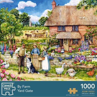By Farm Yard Gate 1000 Piece Jigsaw Puzzle image number 1