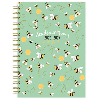 B5 Bees 2023-2024 Day a Page Academic Diary image number 1