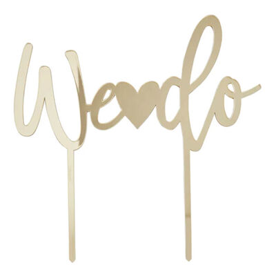 Gold We Do Cake Topper image number 1