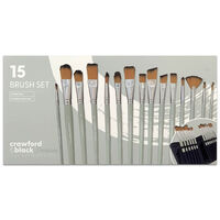 Crawford & Black Premium Soft Grip Brush Set: Pack of 15