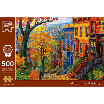 Autumn in the City 500 Piece Jigsaw Puzzle image number 1
