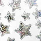 Silver Iridescent Star Stickers: Pack of 24 image number 2