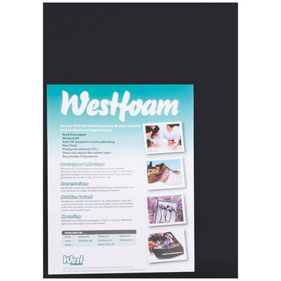 A4 Black Foamboard Sheets: Pack of 5 image number 1