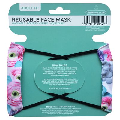 Floral Reusable Face Mask image number 2