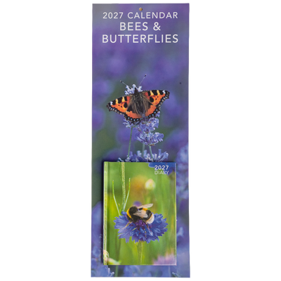 Bees & Butterflies Slim Calendar and A6 Diary Set 2027 image number 1