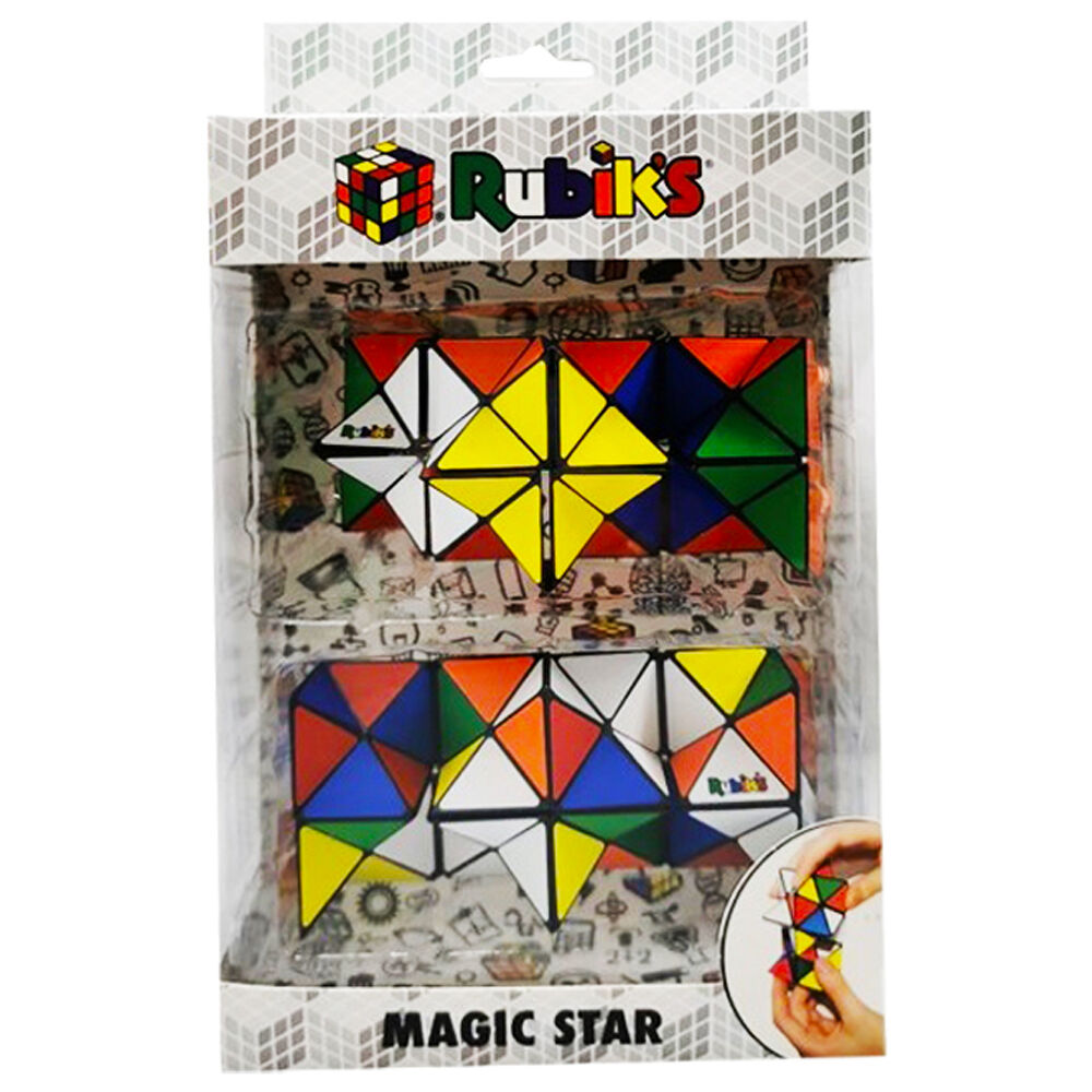 Office or Travel Rubik's Magic Star 2-Pack Gift Set; 3D Geometric Transformation Puzzle Toys Addictive Fidgets For 4+ Kids Brain Teaser Stress & Anxiety Relief Smooth Surface & Irresistible Touch 