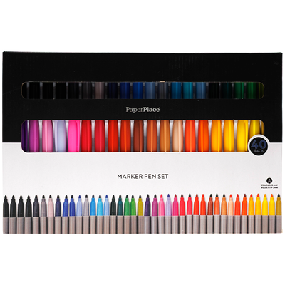 PaperPlace Coloured Markers: Pack of 40 image number 1