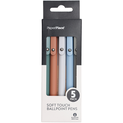 Soft Touch Ballpoint Pens: Pack of 5 image number 1