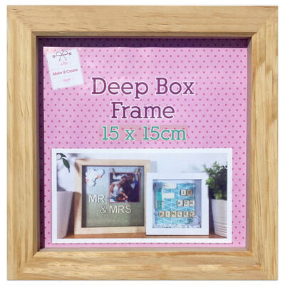 Pine Deep Box Frame - 15cm x 15cm image number 1