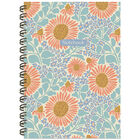 B5 Wiro Blue & Peach Floral Notebook image number 1