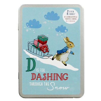 8 Christmas Cards in Tin - Peter Rabbit image number 1