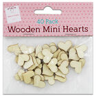 Wooden Mini Hearts: Pack of 40 image number 1