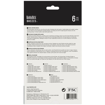 Liquitex Basics Metal Painting Knifes: Pack of 6 image number 3