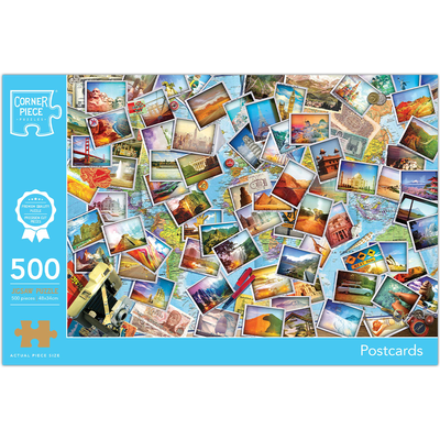 Postcards 500 Piece Jigsaw Puzzle image number 1