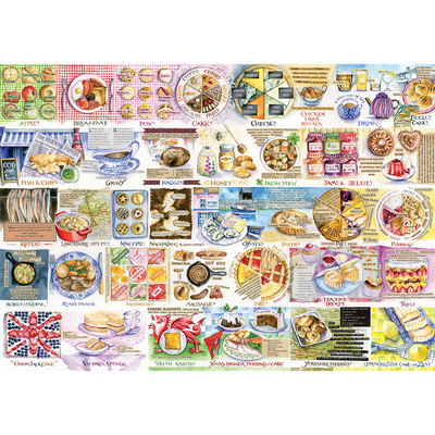 A to Z of Food 1000 Piece Jigsaw Puzzle image number 2