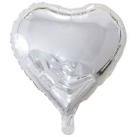 18 Inch Silver Heart Helium Balloon