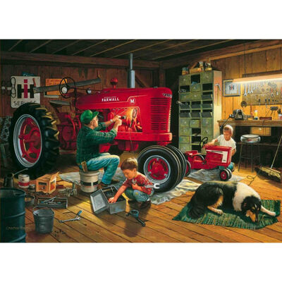 Red Tractor 500 Piece Jigsaw Puzzle image number 2