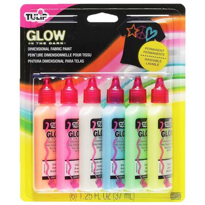 Tulip Dimensional Fabric Glow Paint: Pack of 6 image number 1