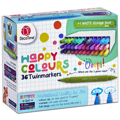 Happy Colours Twin Markers: Pack of 36 image number 1