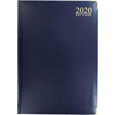 A4 Blue Gold 2020 Day a Page Diary image number 1