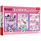 Hello Kitty and Friends 3-in-1 Jigsaw Puzzle Set image number 1